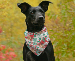 Christmas Donuts and Coffee in red strips - BARK 