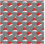 Christmas santa hats on gray - BARK 